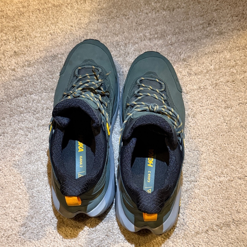 Hoka Kaha 2 GTX Men's Athletic Shoes - Green and Yellow - Picture 4 of 4